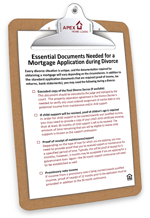 Documents Needed for a Mortgage Application during Divorce